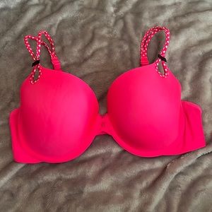Victoria’s Secret Sexy Little Things Bra 38D Pink w/white polka dots
